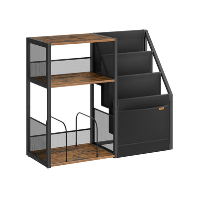 3 Tier Record Player Stand with Storage Holds Up to 140 Vinyl Albums by Vasagle