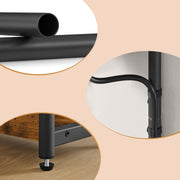 Narrow Side Table with USB Charging Station and Storage Shelves for Living Room by Vasagle