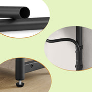 Narrow Side Table with USB Charging Station and Storage Shelves for Living Room by Vasagle