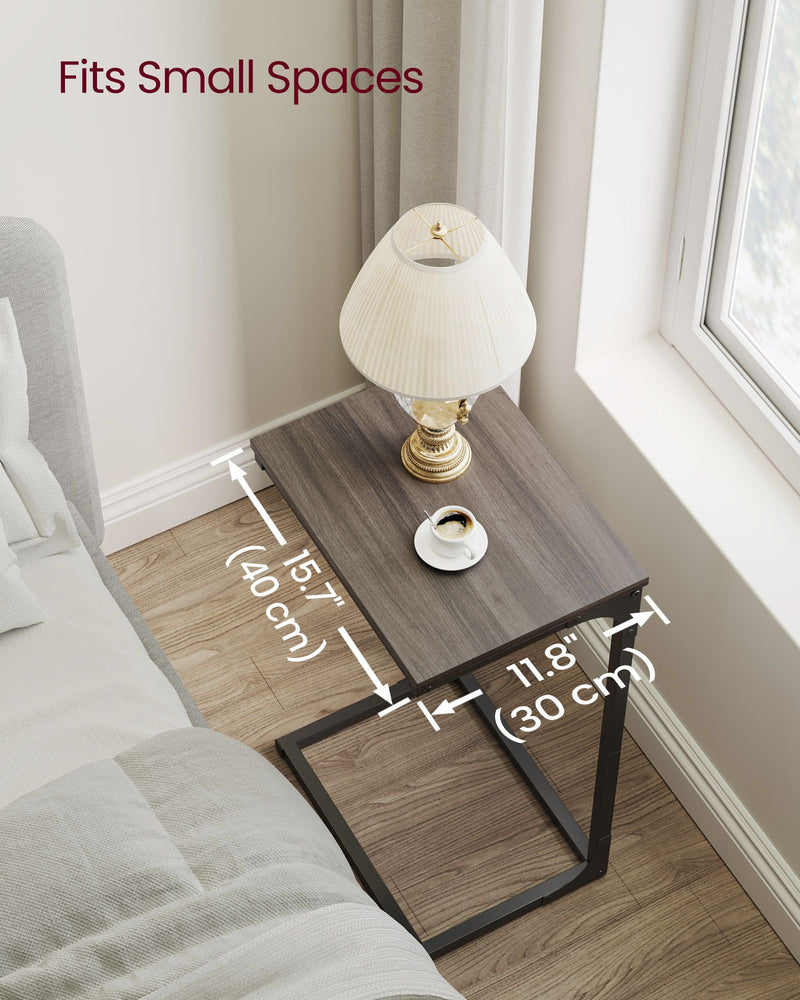 White Dressing Table with LED Mirror and Adjustable Brightness Lighting by Vasagle