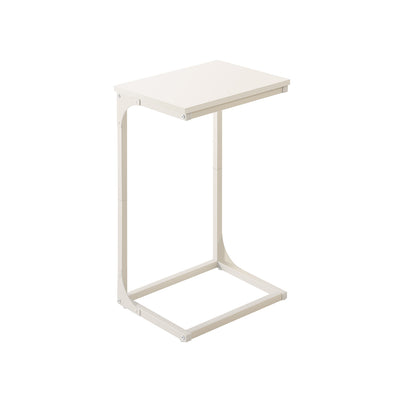 C Shaped Side Table with Metal Frame and Rustic Wood Finish for Living Room by Vasagle