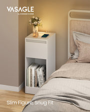 Record player stand with vinyl storage and three tier shelf for living room by Vasagle