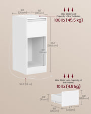 Record player stand with vinyl storage and three tier shelf for living room by Vasagle
