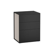 Two Tone Black and Beige Bedside Table Toolless Assembly Modern Nightstand by Vasagle