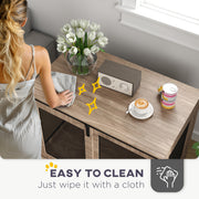 Large Dog Crate Furniture with Sliding Door Wooden Pet Cage 98 x 60 x 78cm Walnut Brown by PawHut