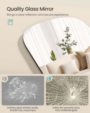 Full Length Standing Mirror with Rounded Corners for Bedroom or Hallway by Songmics