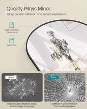 Arched Full Length Floor Mirror for Wall or Door Mounting Space Saving Design by Songmics