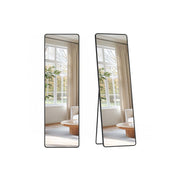 Full Length Standing Mirror 150 x 40 cm Rectangular Design in Ink Black by Songmics