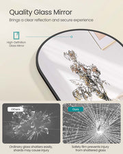 Arched Full Length Mirror with Stand 150 x 40 cm Ink Black Frame for Bedroom by Songmics