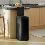Black 50L Touchless Sensor Bin With Manual Override Ideal For Kitchen Or Bedroom Use