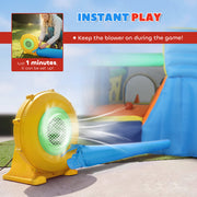 Children’s Inflatable Bouncy Castle With Slide and Water Play for Garden or Indoors Multicolour AOSOM