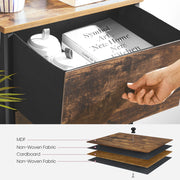 4 Drawer Fabric Storage Unit with Metal Frame for Bedroom or Office by Songmics