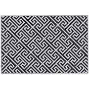 Large Reversible Outdoor Rug for Camping Garden or Picnic Lightweight Plastic Mat Black White  182L x 274W
