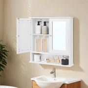 Wall Mounted Bathroom Cabinet with Mirror and Adjustable Shelf by Vasagle