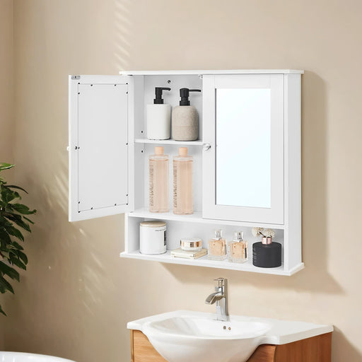 Wall Mounted Bathroom Cabinet with Mirror and Adjustable Shelf by Vasagle