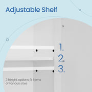 Wall Mounted Bathroom Cabinet with Mirror and Adjustable Shelf by Vasagle