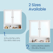 Wall Mounted Bathroom Cabinet with Mirror and Adjustable Shelf by Vasagle