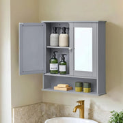 Wall Mounted Bathroom Cabinet with Mirror and Adjustable Shelf by Vasagle