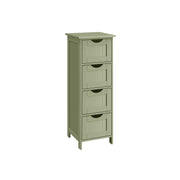 Laurel Green Bathroom Floor Cabinet with 4 Storage Drawers for Organising by Vasagle