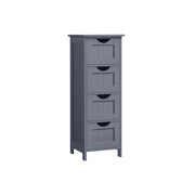 Slate Grey Bathroom Floor Cabinet with 4 Storage Drawers for Organised Space by Vasagle