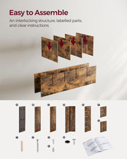 Rustic Brown Shoe Rack Bench with Padded Seat and Storage Shelf for Entryway by Vasagle