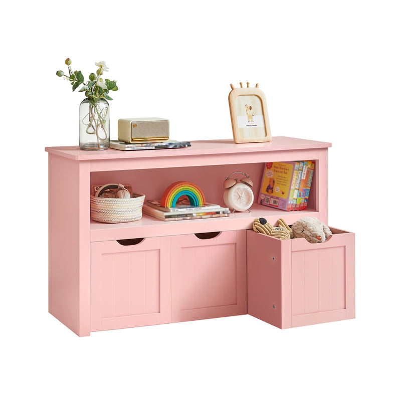 Candy Pink Toy Storage Unit Organiser 30 x 102 x 60 cm by VASAGLE VASAGLE