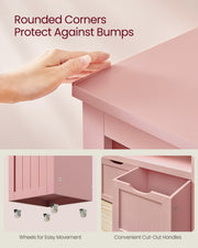 Candy Pink Toy Storage Unit Organiser 30 x 102 x 60 cm by VASAGLE VASAGLE