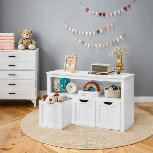 Kids Toy Storage Cabinet with Wheels and 3 Large Drawers for Easy Organisation by Vasagle
