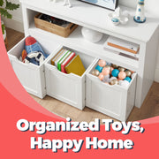 Kids Toy Storage Cabinet with Wheels and 3 Large Drawers for Easy Organisation by Vasagle