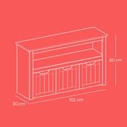 Kids Toy Storage Cabinet with Wheels and 3 Large Drawers for Easy Organisation by Vasagle