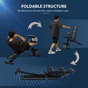 Foldable Adjustable Weight Bench for Strength Training and Sit Ups in Blue by HOMCOM AOSOM