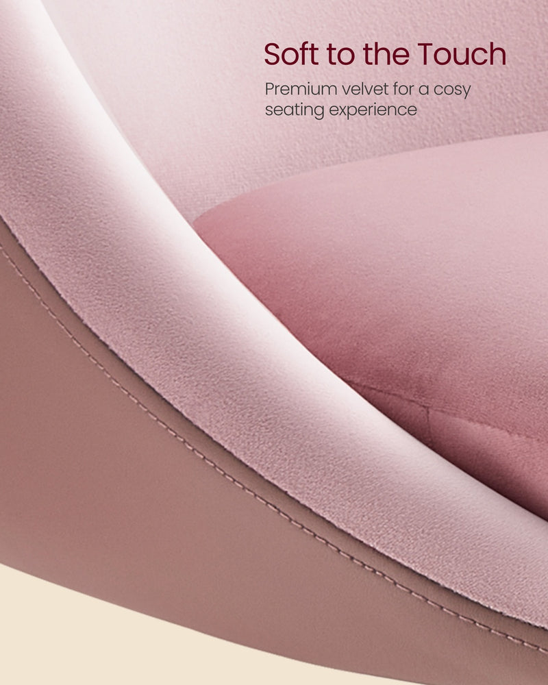 Adjustable Dressing Chair in Jelly Pink and Silver Grey with Cushioned Seat by Vasagle VASAGLE