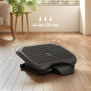 Adjustable Foot Rest Platform with Tilting Angle for Home Office Comfort, Black
