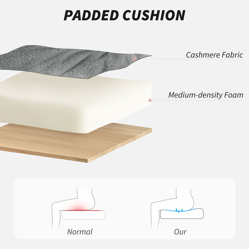 Grey Sherpa Fleece Office Chair Adjustable Height 91 to 99cm for Home or Office by HOMCOM