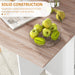 Folding Drop Leaf Dining Table with Drawer and Storage Shelves for Small Spaces Oak by HOMCOM