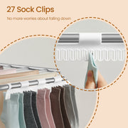 Foldable Two Tier Clothes Drying Rack with Adjustable Wings for Indoor Laundry by Songmics