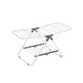 Small Foldable Two Tier Laundry Airer in Cloud White Space Saving Design by Songmics