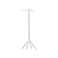 Silver Stainless Steel Foldable Rotary Clothes Drying Rack with 3 Arms for Indoors by Songmics