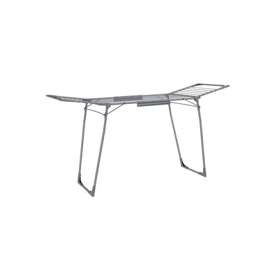 Foldable Winged Clothes Airer with Drying Rack 56 cm Wide Rust Resistant by Songmics