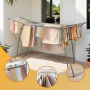 Foldable Clothes Drying Rack Space Saving Laundry Airer for Indoor and Outdoor Use by Songmics