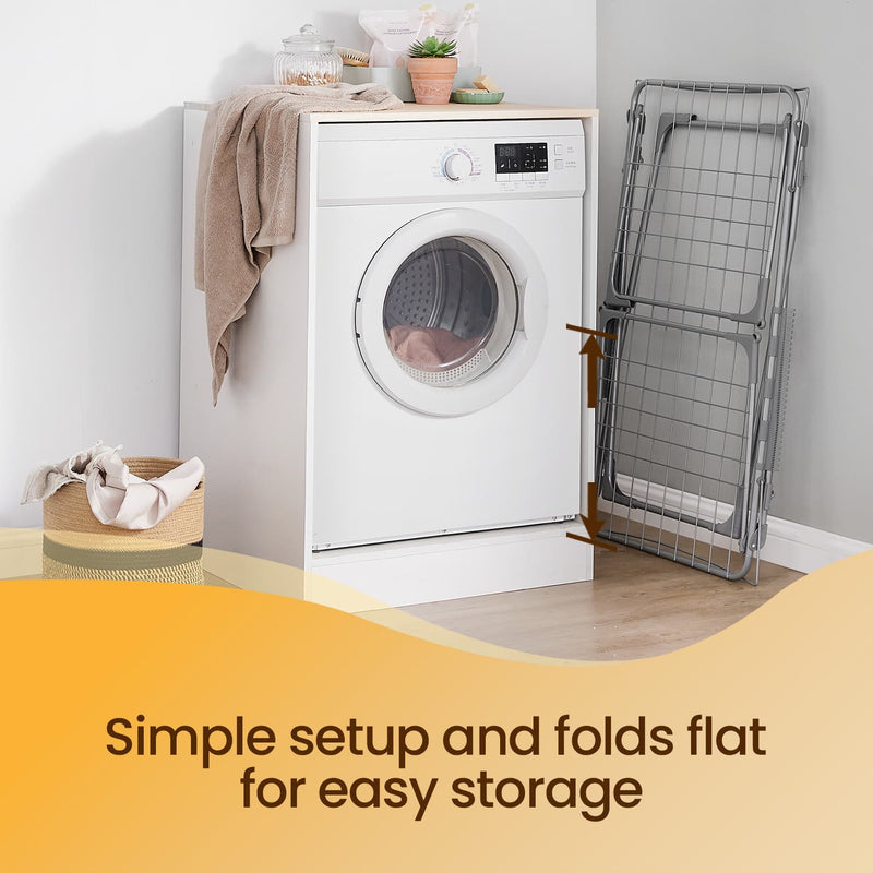 Foldable Clothes Drying Rack Space Saving Laundry Airer for Indoor and Outdoor Use by Songmics