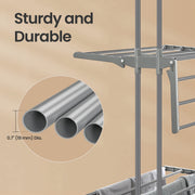 Tall Foldable Clothes Drying Rack Stainless Steel 68 Inch for Indoor Outdoor Use by Songmics