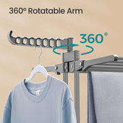 Tall Foldable Clothes Drying Rack Stainless Steel 68 Inch for Indoor Outdoor Use by Songmics