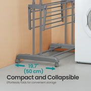 Tall Foldable Clothes Drying Rack Stainless Steel 68 Inch for Indoor Outdoor Use by Songmics