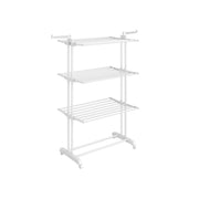 4 Tier Stainless Steel Clothes Drying Rack Foldable with Expandable Wings by Songmics