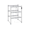 Songmics 3-tier heated clothes airer in silver, angled studio shot with control panel
