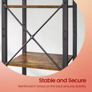 Tall 6 Tier Narrow Bookcase Slim Bookshelf for Small Spaces and Living Room by Vasagle