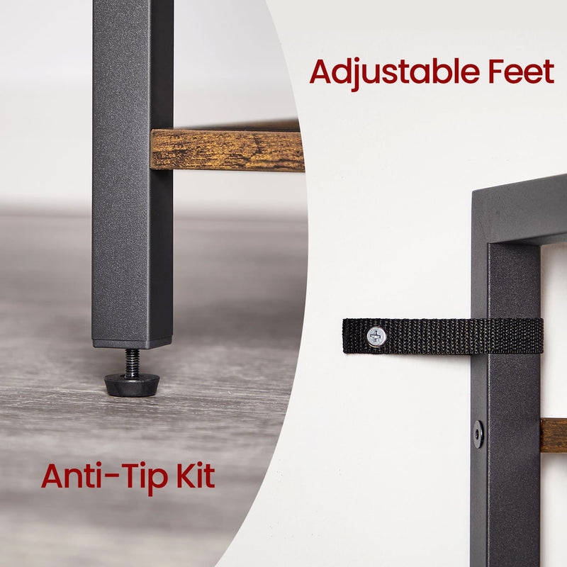 Tall 6 Tier Narrow Bookcase Slim Bookshelf for Small Spaces and Living Room by Vasagle