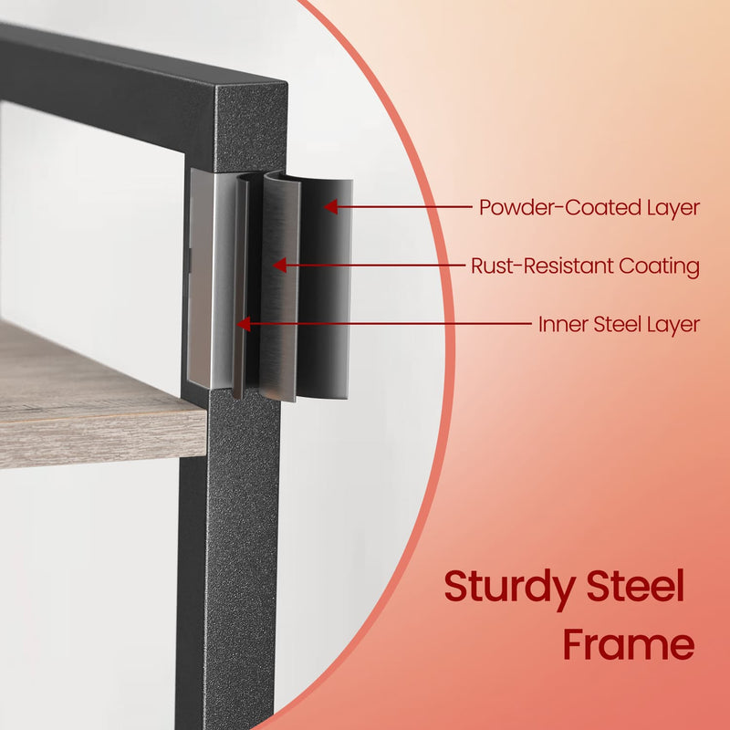 Tall 6 Tier Narrow Bookcase Slim Bookshelf for Small Spaces and Living Room by Vasagle