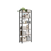 Industrial 6 Tier Bookshelf with Adjustable Shelves for Home Office and Living Room by Vasagle